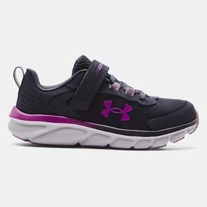 Under Armour Kids' Black and Purple Sneakers